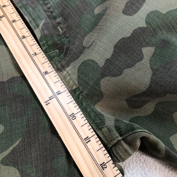 Gap Pants Women's 32x25 Green True Skinny Ankle High Rise Tapered Olive Camo‎ - Picture 10 of 16